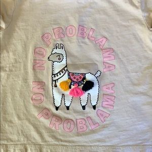 3 Toddler girl shirts. Hearts, llama, peppa pig.